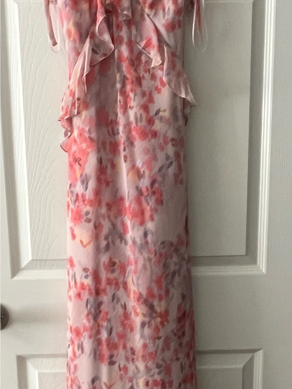 Steve Madden Pink Floral Ruffle Formal Dress